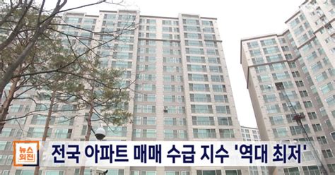 얼어붙은 주택시장전국 아파트 매매수급지수 역대 최저