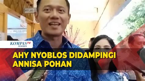 Ahy Nyoblos Bareng Istri Kompak Pakai Baju Warna Biru Youtube