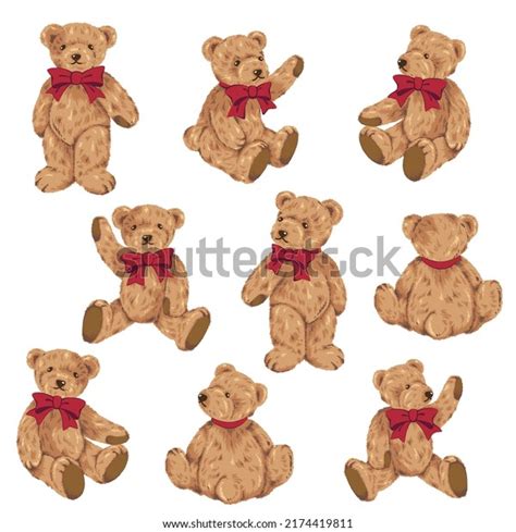 Cute Bear Vector Illustration Collection Stock Vector (Royalty Free ...