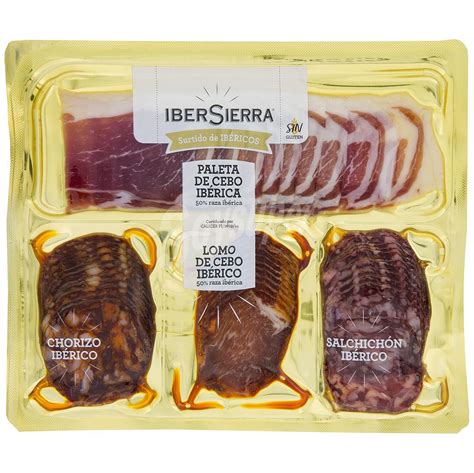 Paleta de Cebo Ibérico 50 Raza Ibérica ibersierra sin gluten Surtido