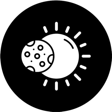 Premium Vector Solar Eclipse Icon Style