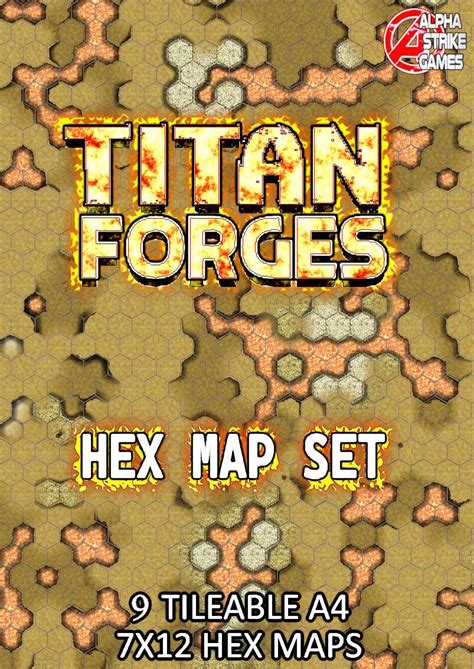 Titan Forges Hex Map Set Alpha Strike Games Limited Hex Maps Hex Maps Wargame Vault