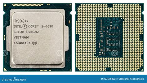 CPU Intel Core I5 4690 Central Processing Unit Microchip Isolated On