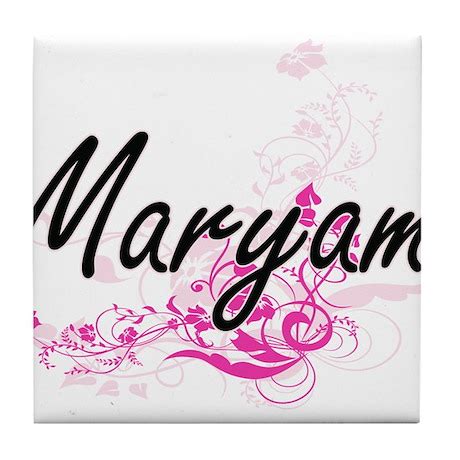 Maryam Artistic Name Design with Flow Tile Coaster by Admin_CP2183672