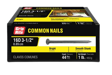 Grip Rite In Gauge Bright Steel Smooth Shank Common Nails Lb