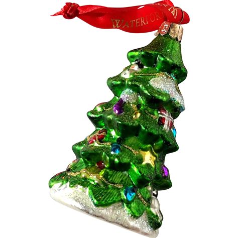 Waterford Holiday Heirlooms Christmas Tree Glass Ornament New In