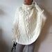 Hand Knitted Poncho Braided Cape Sweater Fall Fashion Cabled Poncho