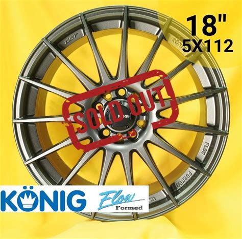 18 Konig Rennform Flow Formed 5x112 Rims Car Accessories Tyres