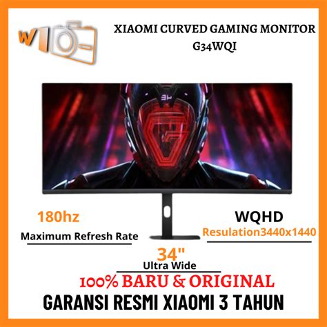 Jual Xiaomi Curved Gaming Monitor G34WQI GARANSI RESMI Shopee Indonesia