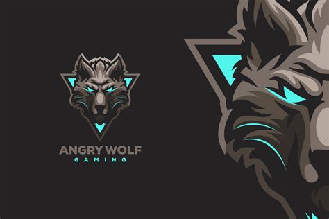 Angry Wolf Gaming Logo Branding And Logo Templates Creative Market