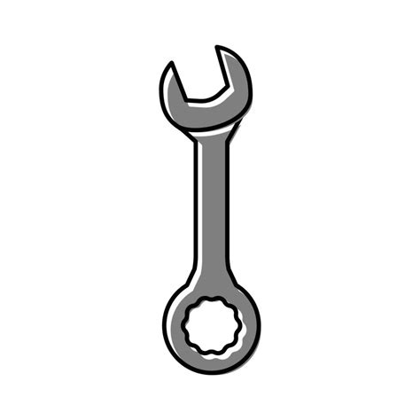 Combination Wrench Tool Color Icon Vector Illustration Vector