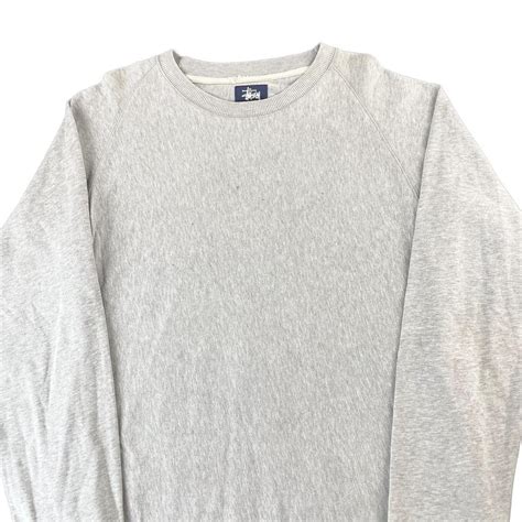 Vintage Stussy Side Logo Jumper Size Depop