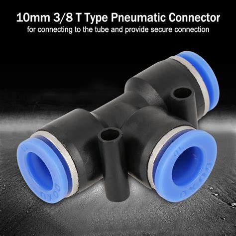 LYUMO Pneumatic Connector Pneumatic Tube Fittings 10 Pcs 10mm 3 8 T