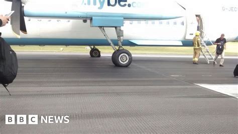 Plane Makes Emergency Landing After Tyre Bursts On Take Off Bbc News