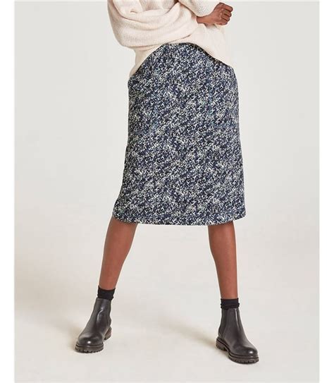 Navy Colette Fairtrade Organic Cotton Skirt Woolovers Uk