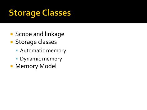 Ppt Storage Classes Powerpoint Presentation Free Download Id2525153