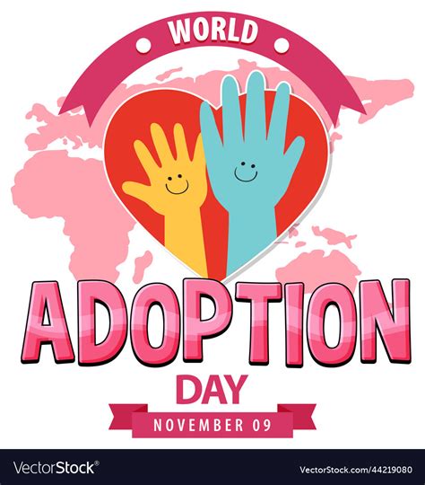 World Adoption Day Poster Design Royalty Free Vector Image
