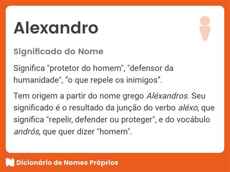 Significado do nome Alexandro Dicionário de Nomes Próprios