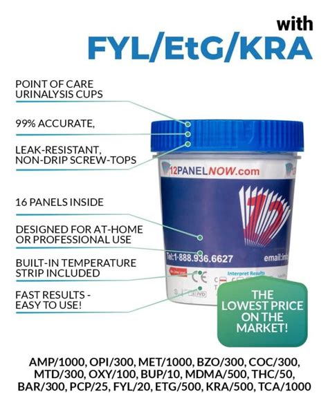 16 Panel Drug Test Cup With Fentanyl Urine Drug Test