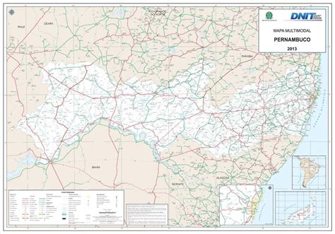 Mapa de carreteras del Estado de Pernambuco Tamaño completo Gifex