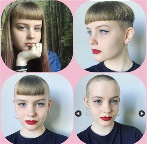 Pin By David Connelly On Hair Before After Shaved Hair Women