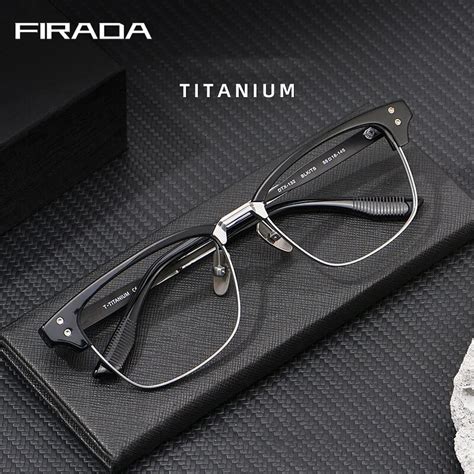 FIRADA Gafas Cuadradas De Titanio Para Hombre Y Mujer Lentes Graduadas