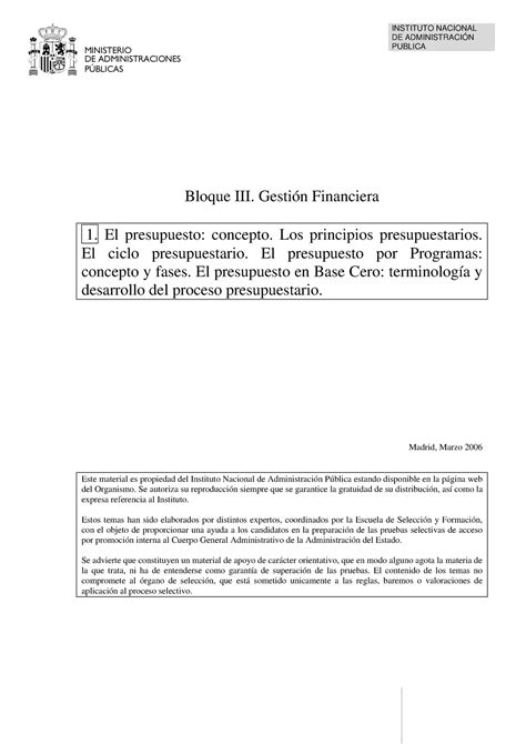 Tema Ciclo Presupuestario Instituto Nacional De Administraci N