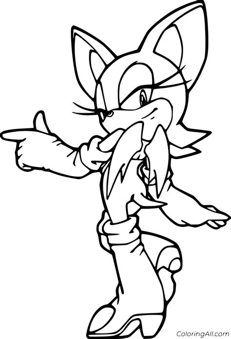 Pretty Rouge The Bat Free Printable Coloring Pages Coloring Cool