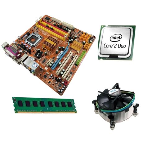 kit placa mãe st4262 ddr2 core2duo cooler espelho 2gb ram COD ST