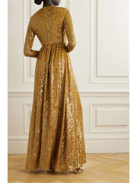 Erdem Crystal Embellished Sequined Chiffon Gown Net A Porter