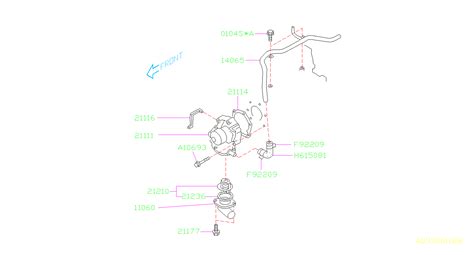 Subaru Forester Limited Engine Coolant Bypass Pipe Aa