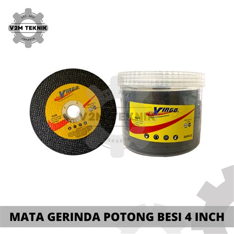 Jual VIRGO Mata Gurinda Gerinda Potong Besi Stainless 4 Mata Batu