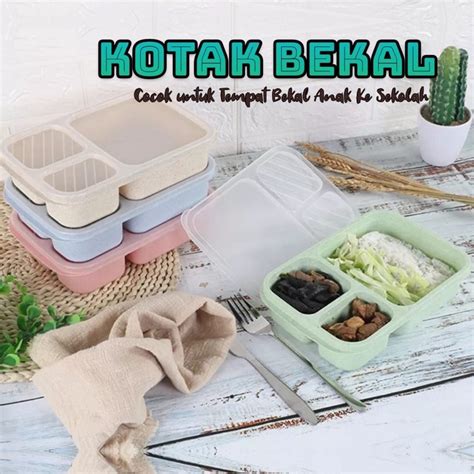 Jual Acq Tempat Makan Kotak Bekal Microwavable Lunch Box Kotak Makan