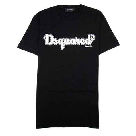 Dsquared2 D2 Patch Logo T Shirt Black Men From Onu Uk