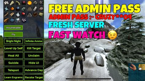 ARK MOBILE FREE ADMIN PASS SERVER ArkCruzyYT YouTube