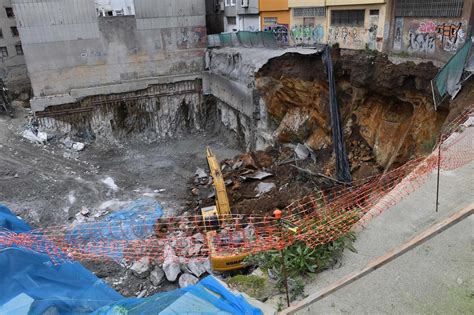 30 Familias Realojadas Por El Derrumbe De Un Muro En Una Obra En La