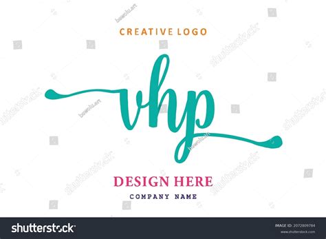 Vhp Lettering Logo Simple Easy Understand Stock Vector (Royalty Free ...