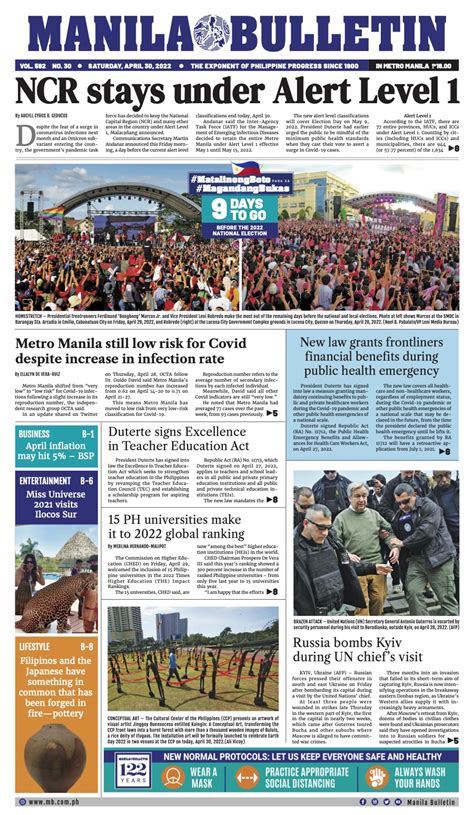 Manila Bulletin News On Twitter Manila Bulletin Headline For Today