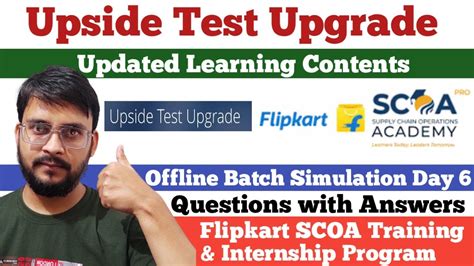 Flipkart SCOA Upside Test Upgrade Flipkart SCOA Training Internship