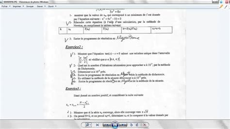 9 Exercice 1 Part 1 Serie 2 La Méthode De Newton Youtube