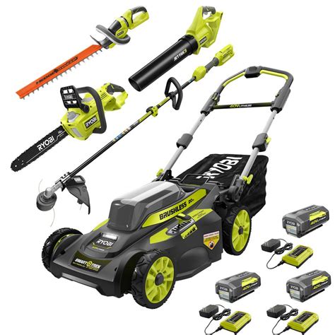 Ryobi Volt Lithium Ion Ultimate Mower Blower Chainsaw Hedge String