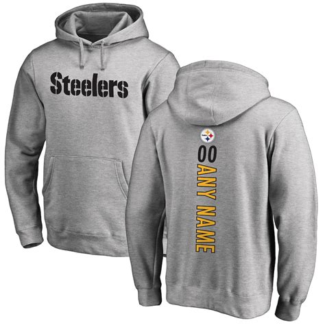 Nfl Pro Line By Fanatics Branded Pittsburgh Steelers Heather Gray Personalized Playmaker