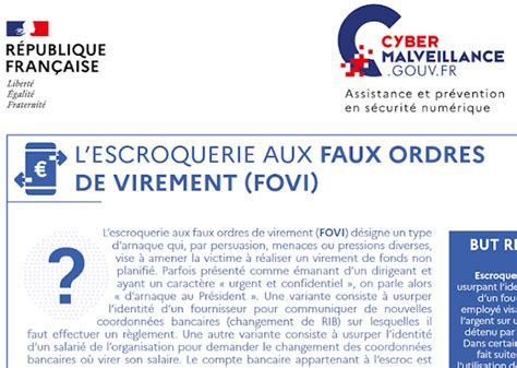 Lescroquerie Aux Faux Ordres De Virement FOVI CCI Gers