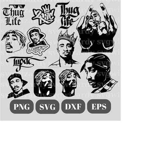 Tupac Svg 2pac Svg Tupac Shakur Png Tupac Silhouette SVG Inspire