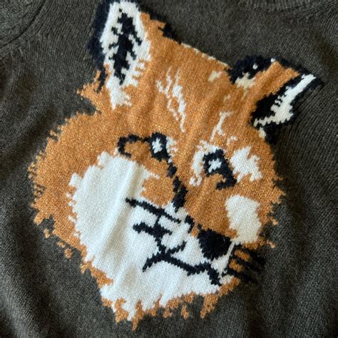 MAISON KITSUNE Fox Head Sweater The Iconic Fox Depop