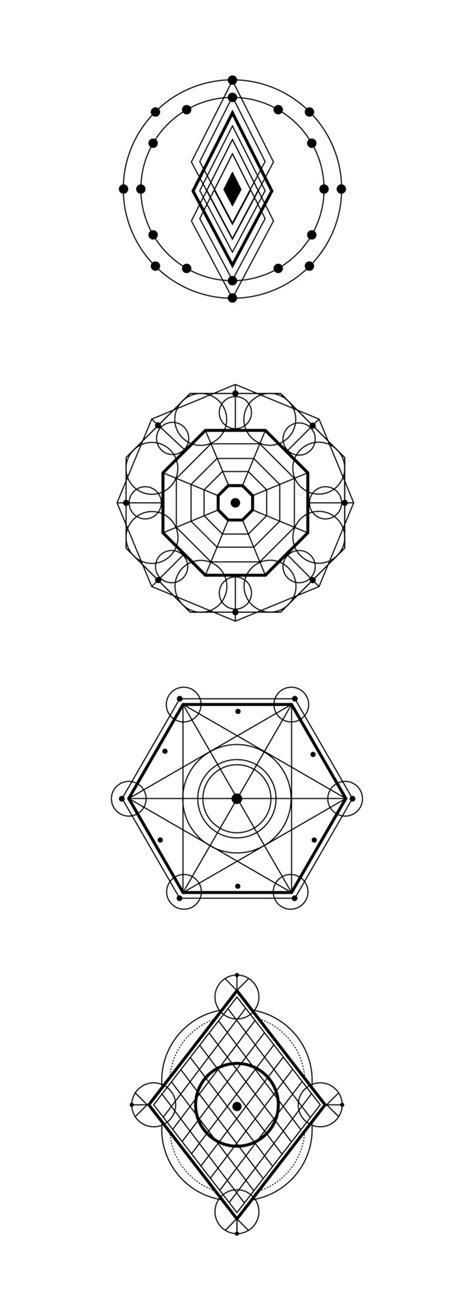 Sacred geometry set in black colour 31703903 Vector Art at Vecteezy