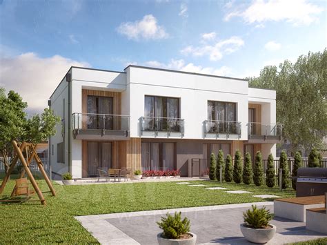 Проект современного таунхауса с площадью 271m²