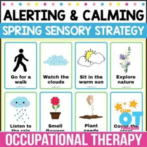 Alerting And Calming Sensory Cards Etsy