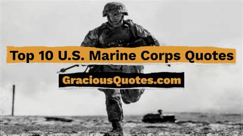 Top 10 Us Marine Corps Quotes Gracious Quotes Video