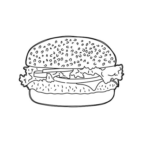 Premium Vector Hand Drawn Hamburger Icon Vector